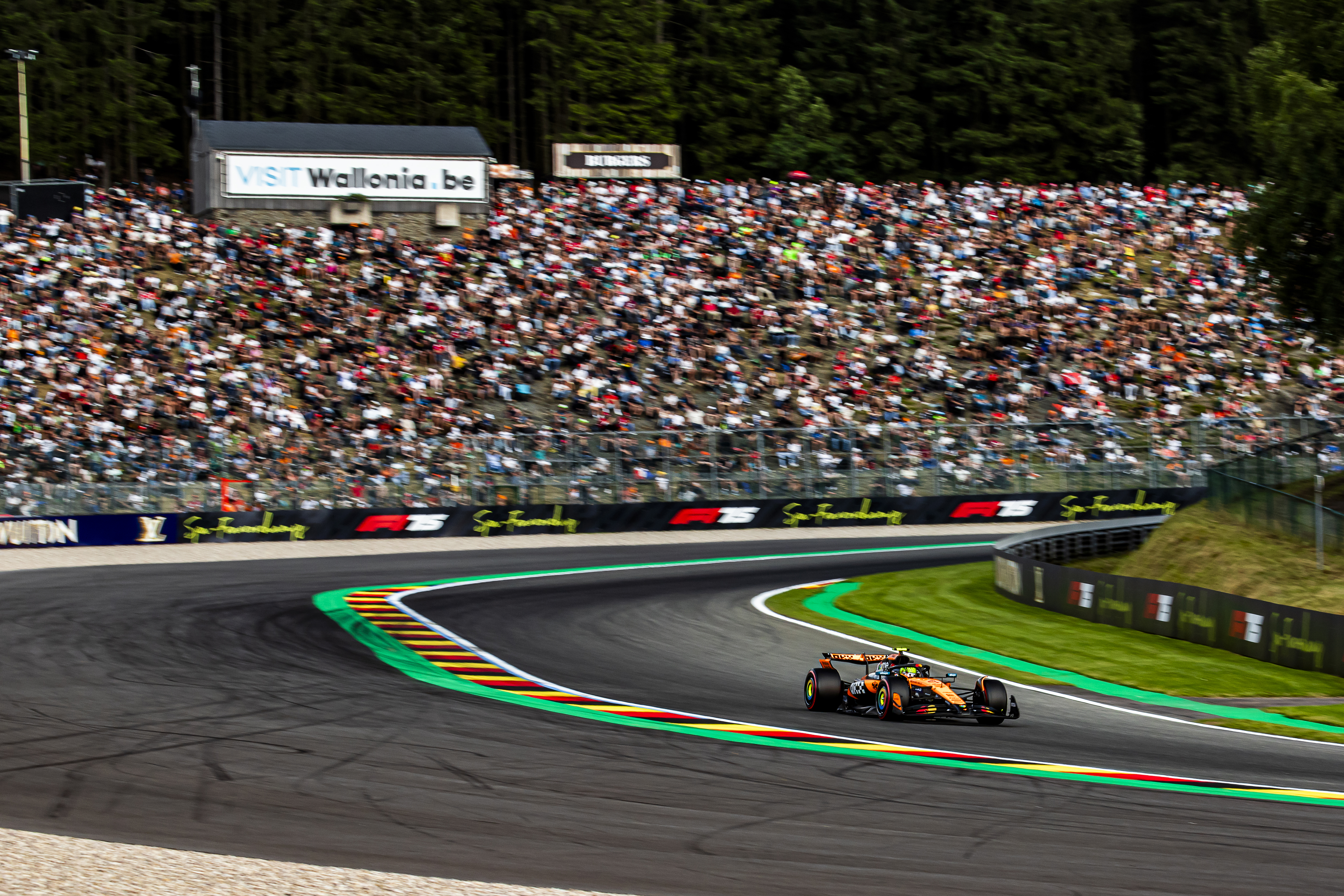 A photo of the Spa Grand Prix Formula1 race.