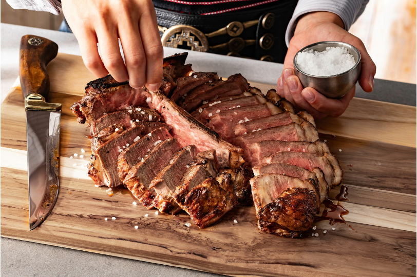 Porterhouse Sliced and Salted By Gaucho