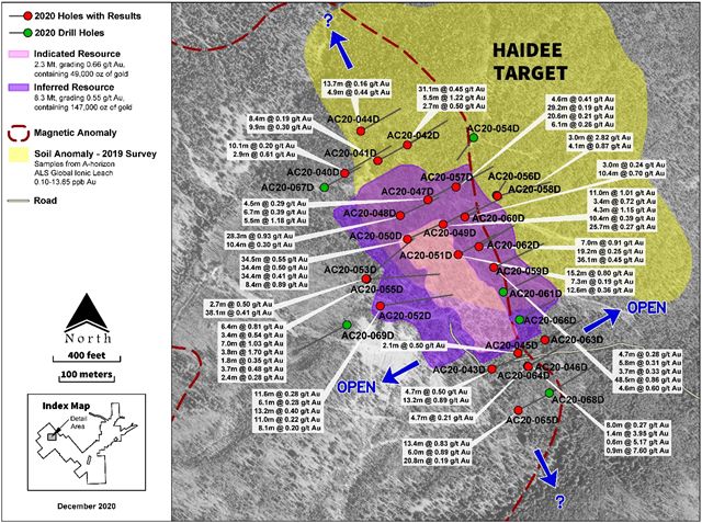 Haidee Target Area 2020 Drilling Program