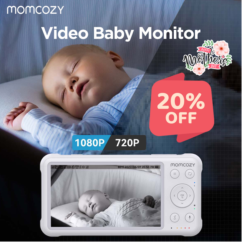 momcozy Baby Monitor with Camera 5 Inch 1080P HD Video Baby