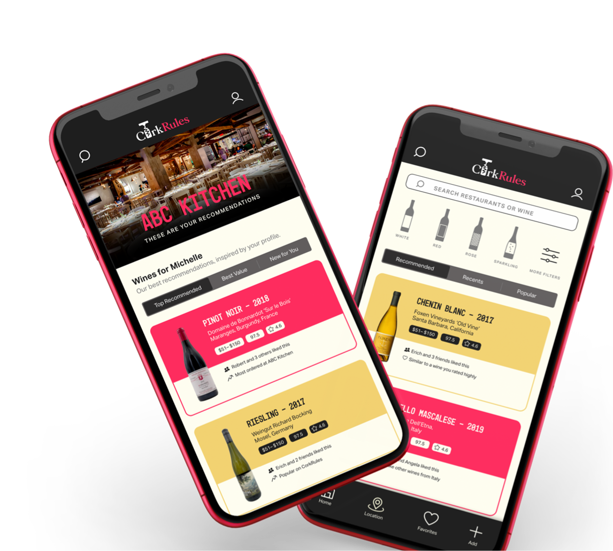 CorkRules mobile app provides personalized wine recommendations at thousands of restaurants around the country.