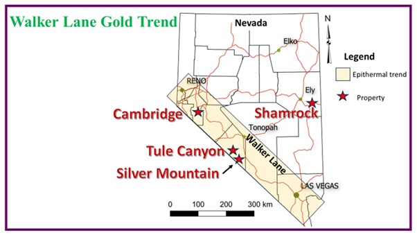 Project Locations in Nevada