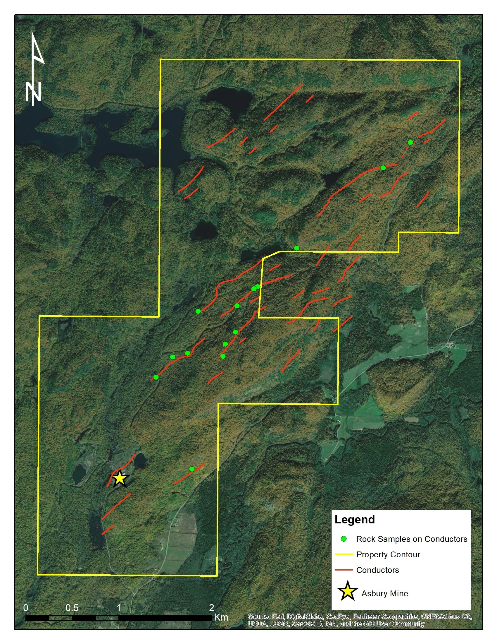 Figure 1. Rock Samples on Conductor Anomalie: Figure 1. Rock Samples on Conductor Anomalie