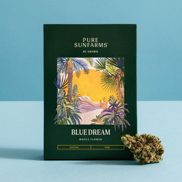 Pure Sunfarms introduces a new cultivar to it's portfolio — Blue Dream, a legendary West Coast strain.