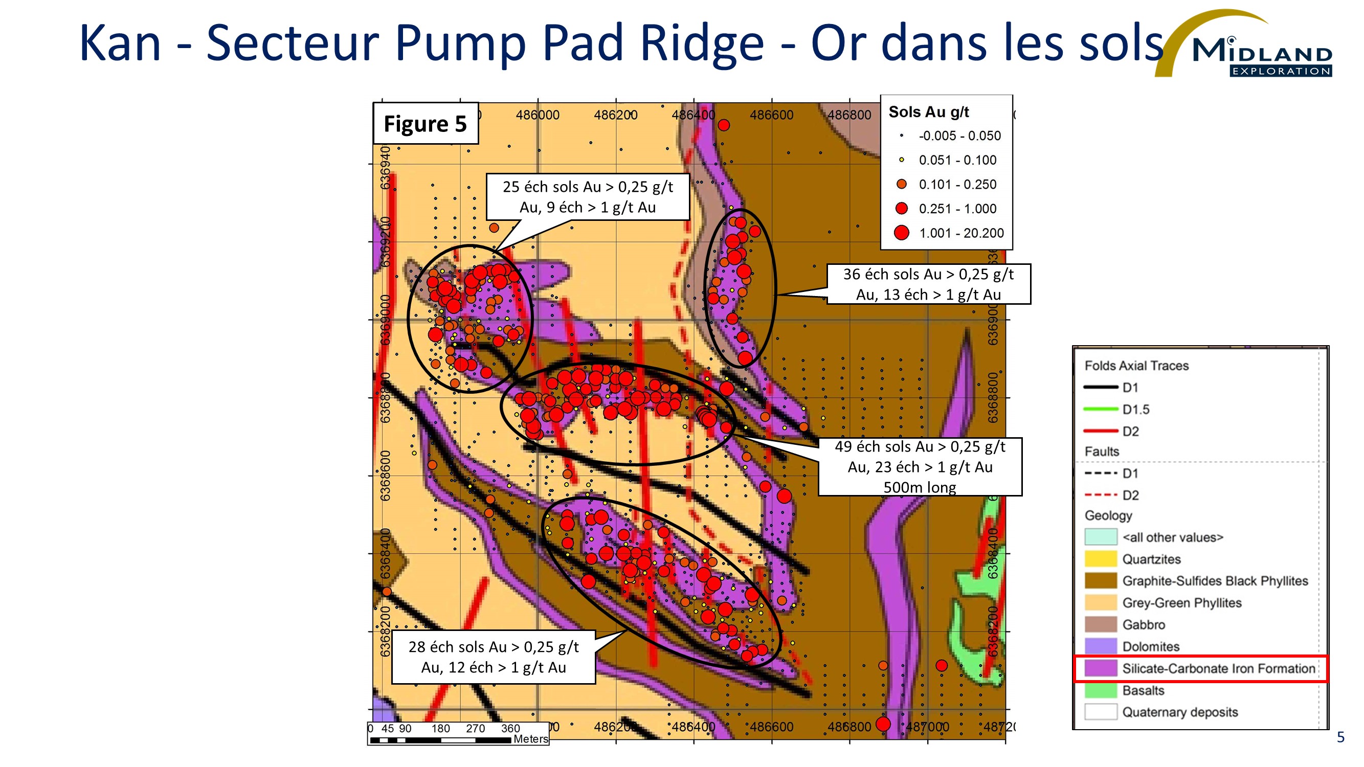 Figure 5 Midland annonce l'acquisition du projet aurifère Kan