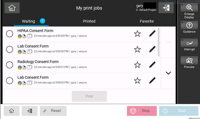 Dispatcher Paragon’s secure print release system enables hospital staff to easily retrieve their printed documents from any network-connected bizhub MFP, increasing flexibility by allowing documents to be directed wherever staff may be, and substantially reducing the possibility of printed PHI left exposed and unattended on a printer output tray.