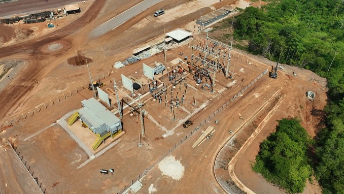Electrical substation prepared for final tie-in to the national grid.