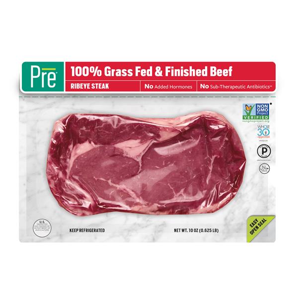 Pre® 100% Grass-Fed and Finished packaging include a collection of consumer-relevant claims and partnerships including Non-GMO Project Verified, Whole30 Approved® and Paleo and Keto Certified, now includes Halal verified.