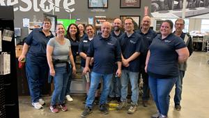 Team members from Community Association Services of Indiana volunteered at the Fishers Habitat for Humanity ReStore as part of the company’s 2023 Great Giveback initiative.