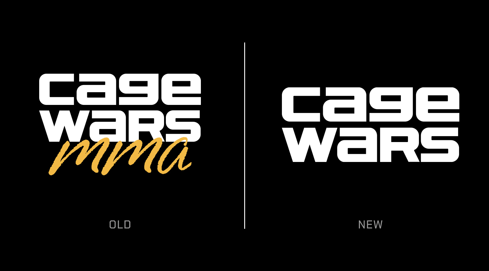 Old and new versions of Cage Wars logo.jpg