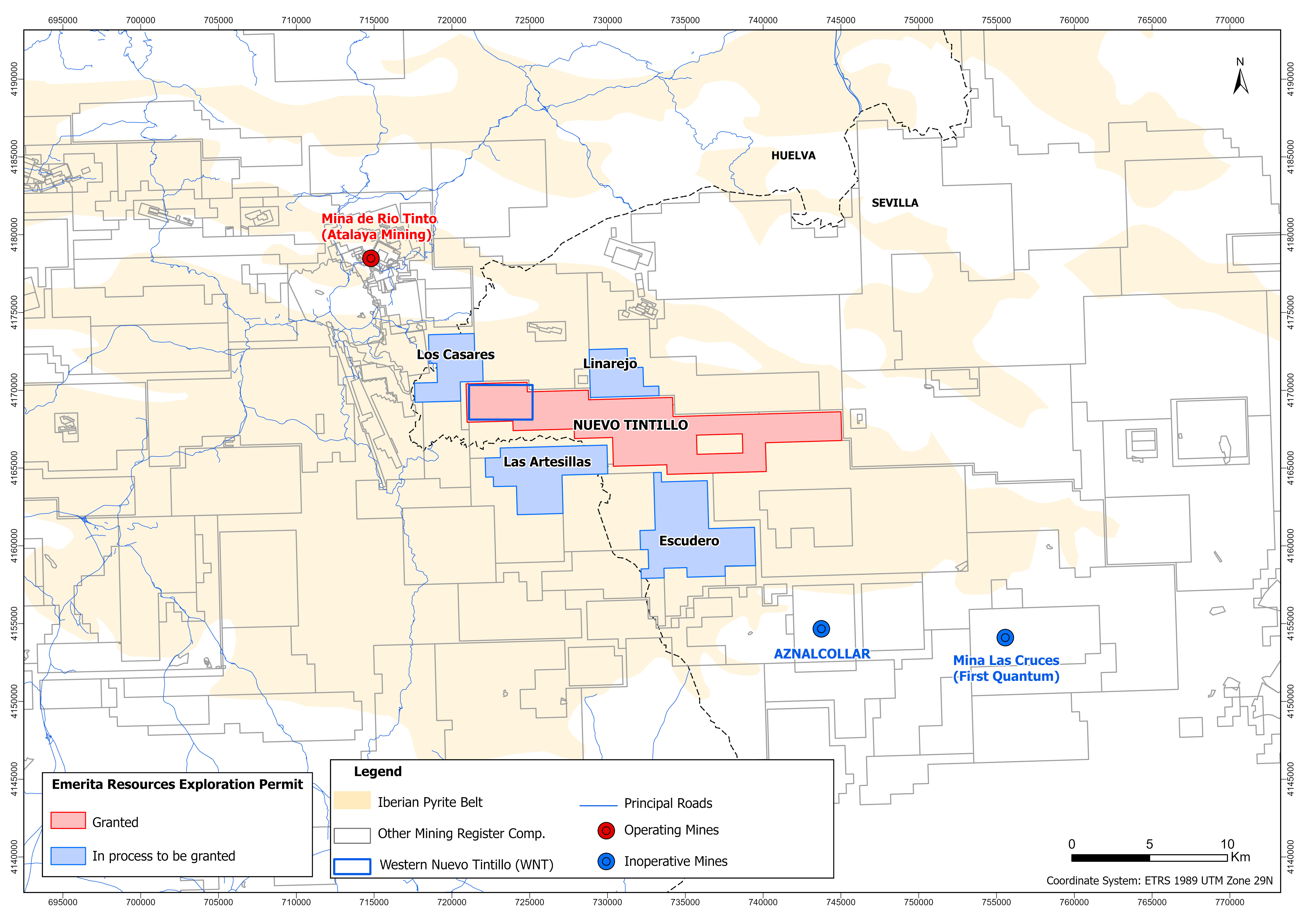 Emerita Announces Commencement of Drilling Program at Nuevo Tintillo Project, Spain