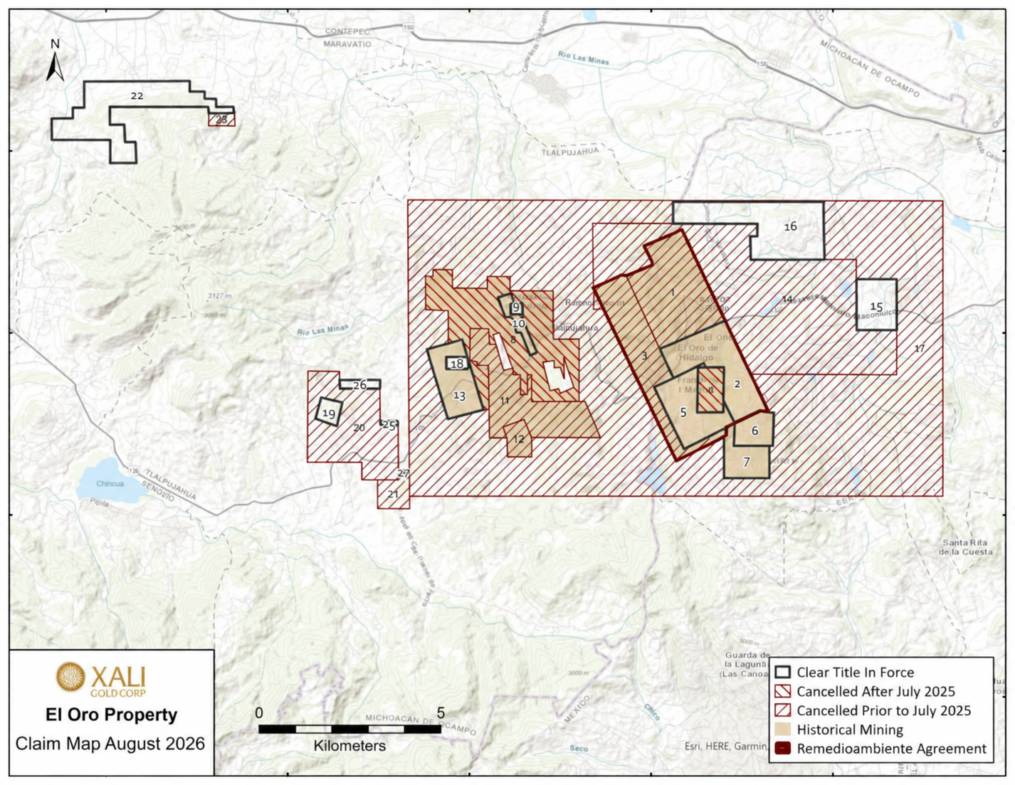 Xali Gold Provides Update on El Oro Projects in Mexico
