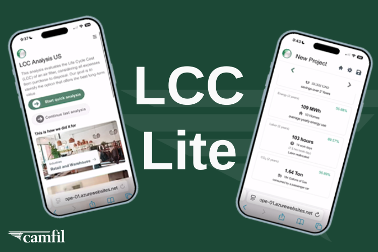 Camfil's new LCC Lite software offers quick air filter cost analysis, helping commercial facilities optimize energy use, cut costs, and achieve sustainability goals.