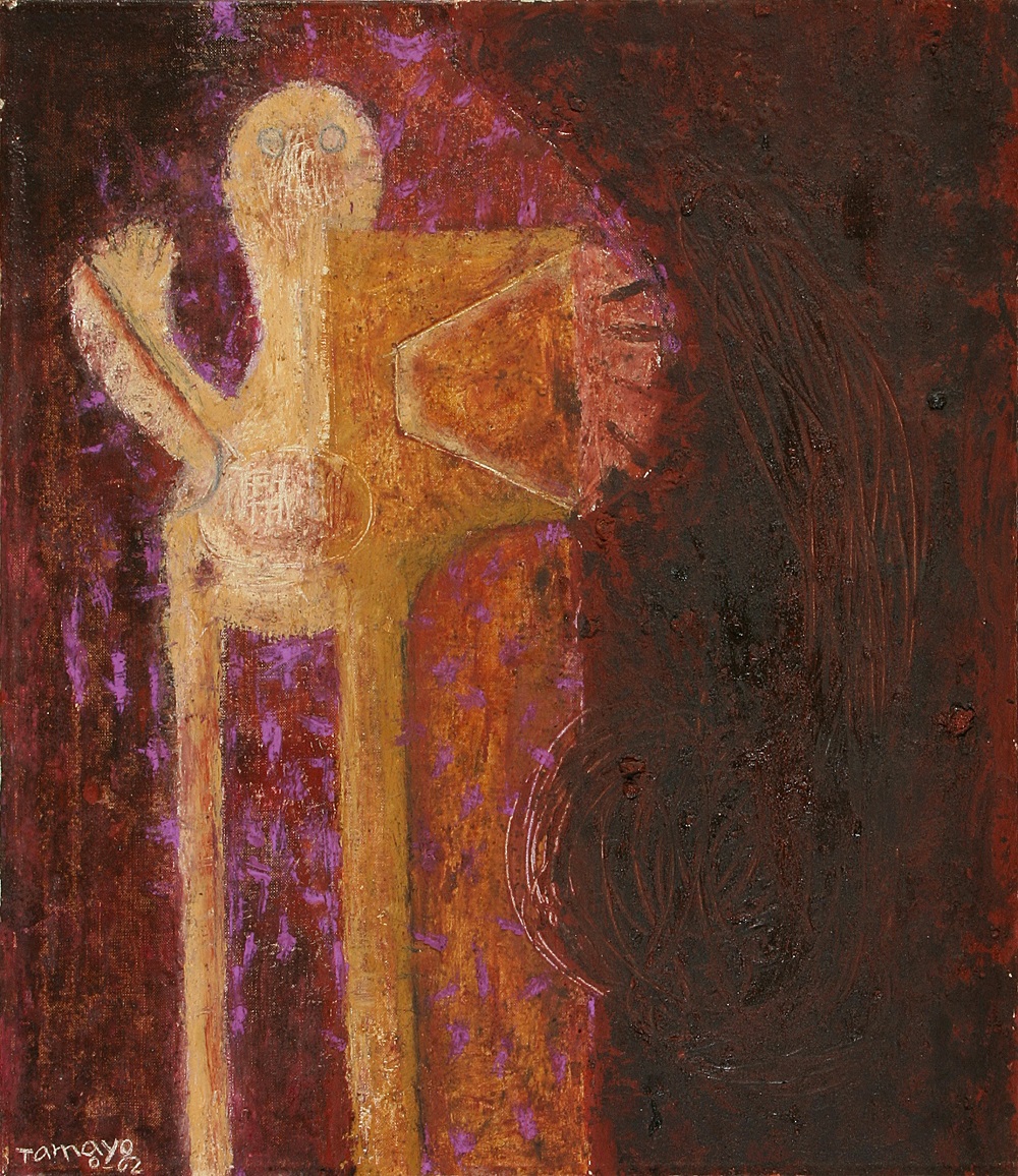 Rufino Tamayo (Mexican, 1899 – 1991) El Hombre (The Man), 1962 Oil on canvas Overall: 25 x 21 ¾ in. (63.5 x 55.2 cm) Frame: 30 x 26 7/8 x 1 1/8 in. (76.2 x 68.3 x 2.9 cm) Gift of Mrs. Charles Pechenik in memory of Charles Pechenik, 80.36 © 2019 Tamayo Heirs / Mexico / Licensed by VAGA at Artists Rights Society (ARS), NY