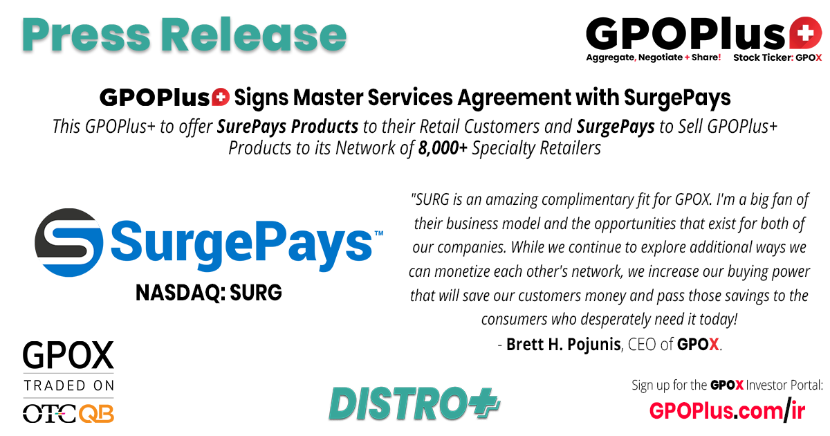 GPOPlus SignsMaster Services Agreeement SURG