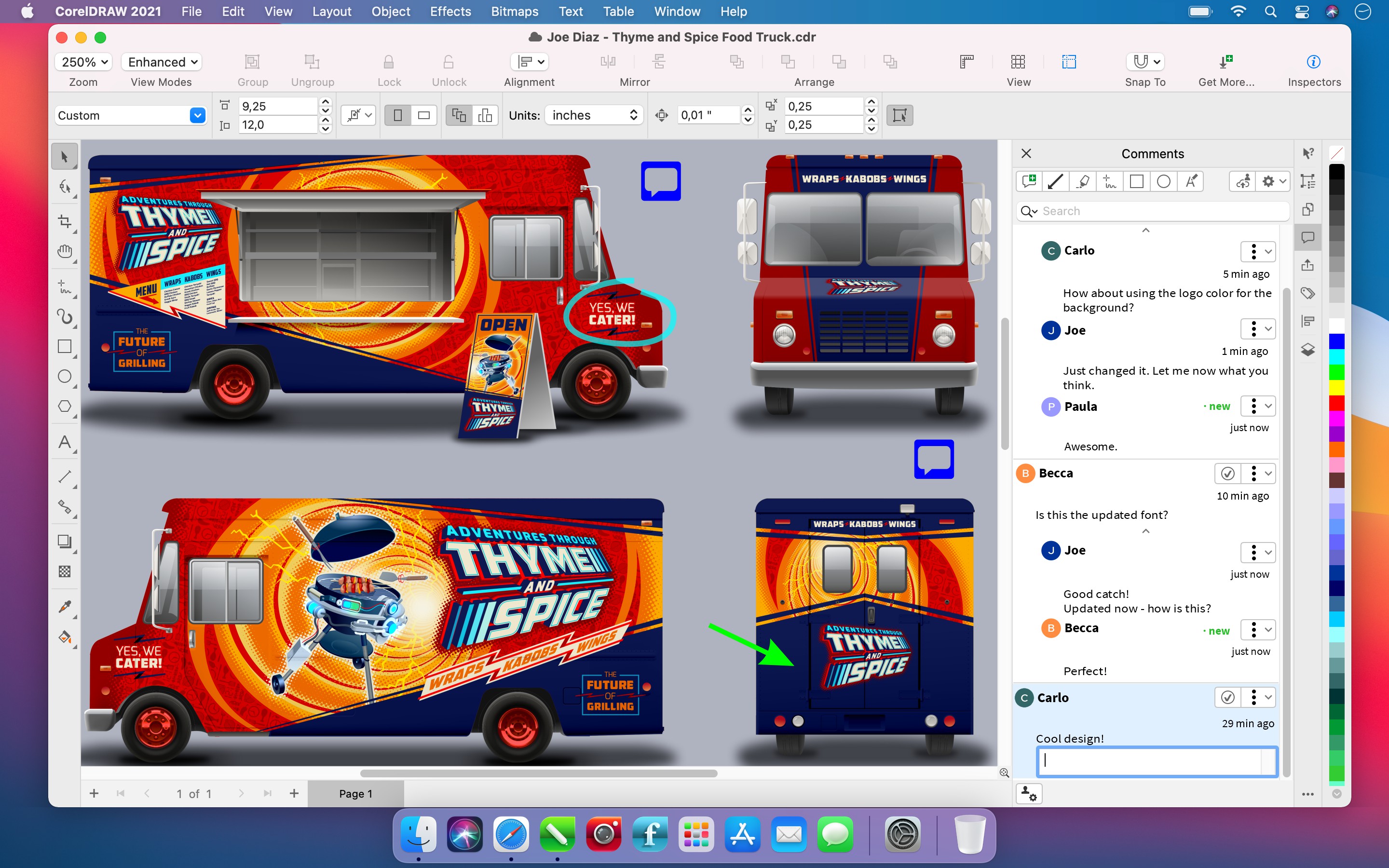 CorelDRAW Graphics Suite 2021 for Mac - Live Comments