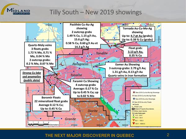 Tilly Sud - Nouveaux indices 2019