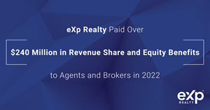 eXp Realty Paid Over 0 Million in Revenue Share and Equity Benefits to Agents and Brokers in 2022