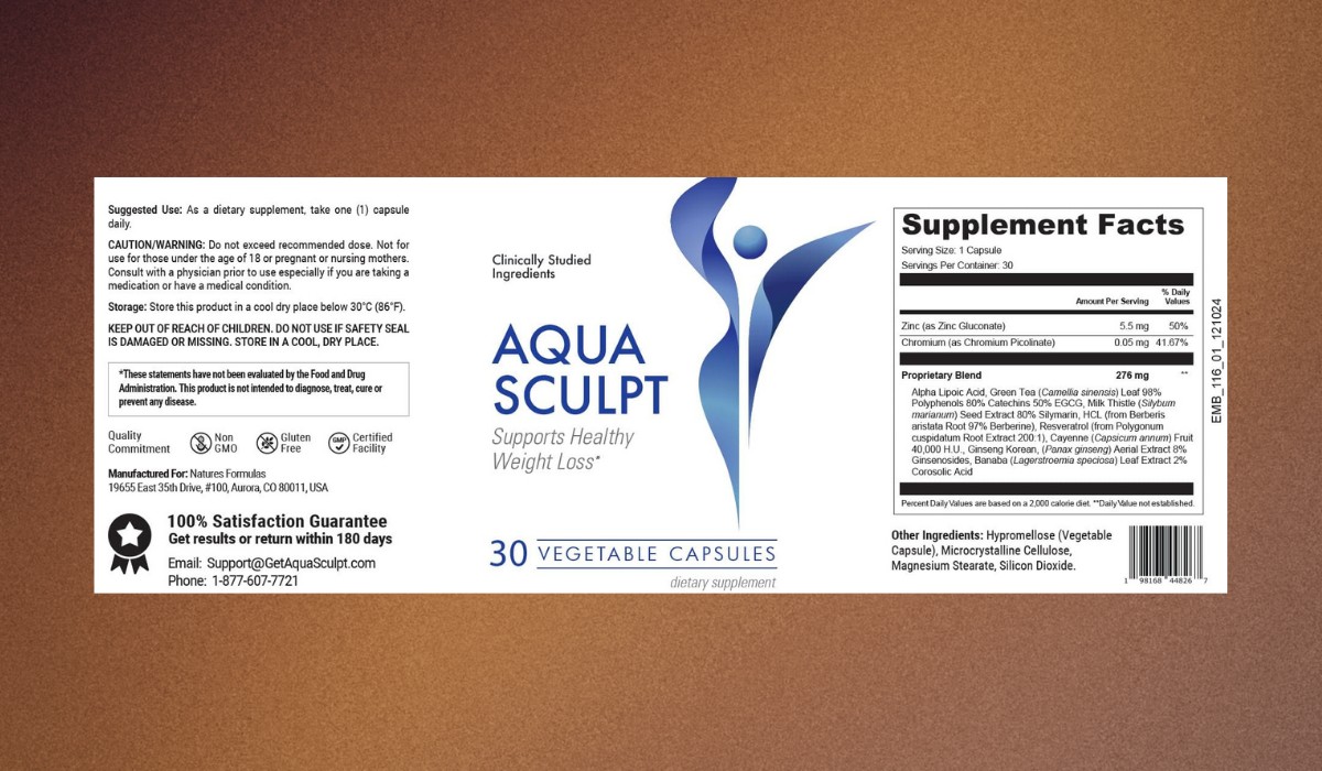 Aqua Sculpt Supplement Facts