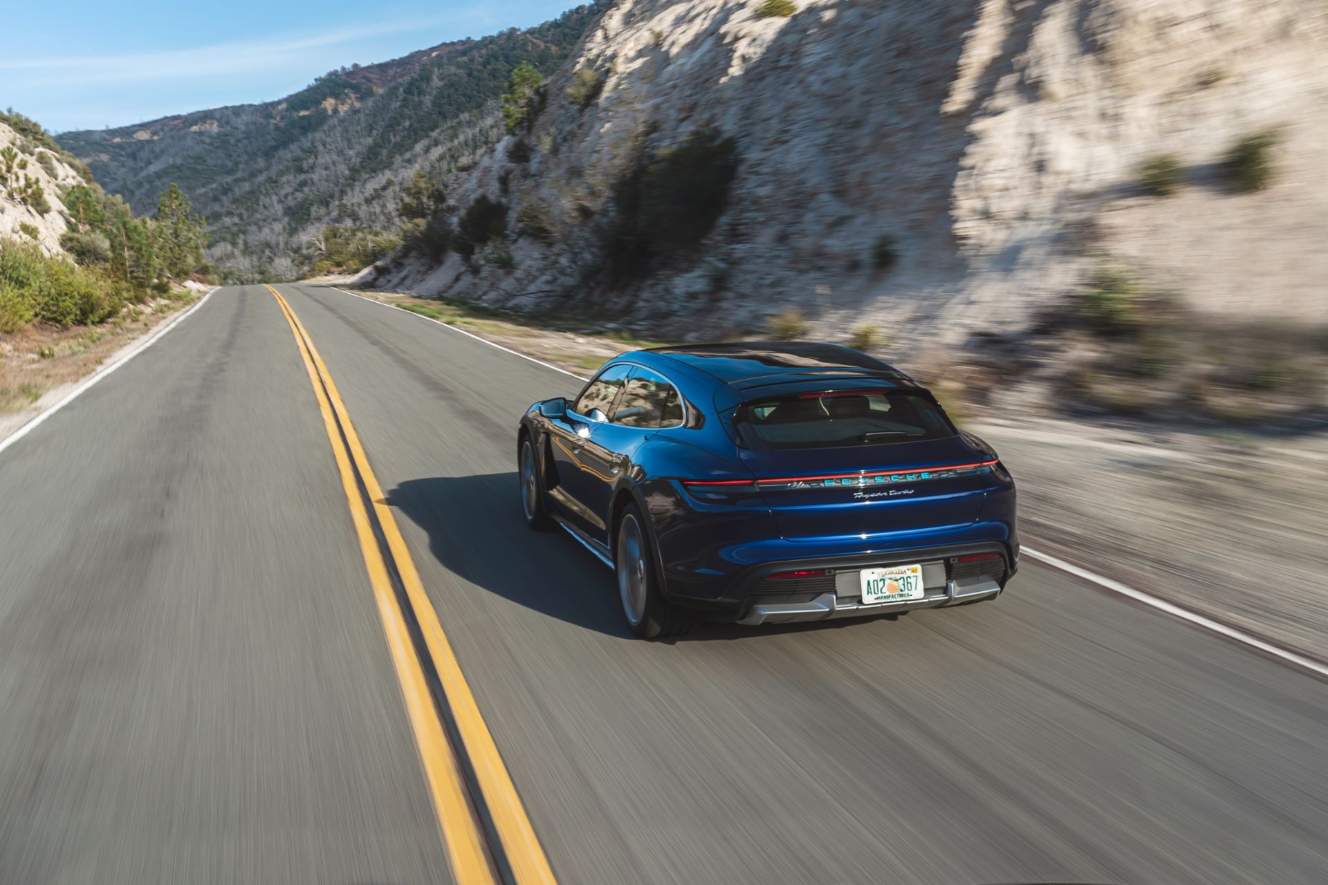 Gentian Blue Taycan Turbo Cross Turismo