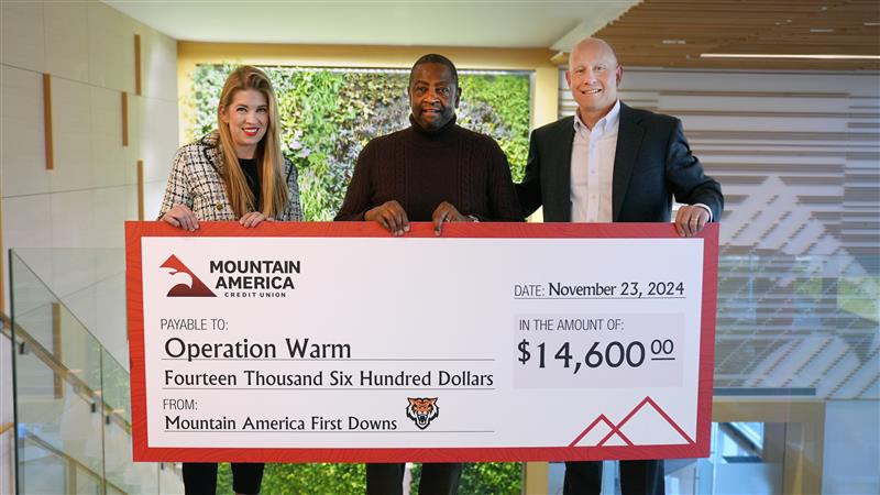 Mountain America Partners With Idaho State Athletics to Donate $14,600 to Operation Warm