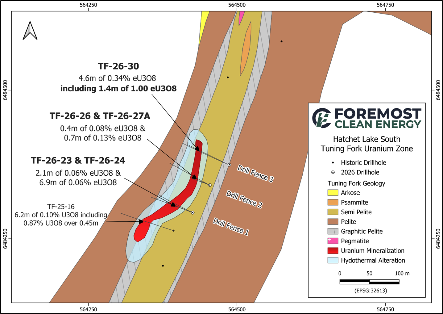 Figure 2. Tuning Fork Uranium Zone