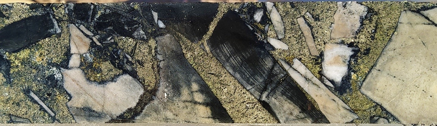 Figure 6: Typical sulphide-rich breccia mineralization at SFdLA: