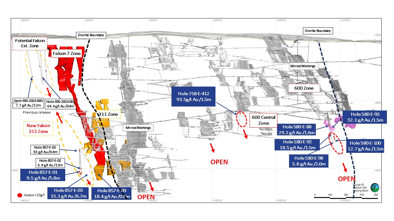 Dec11Figure 1 - Longitudinal Section of the Eagle River Mine