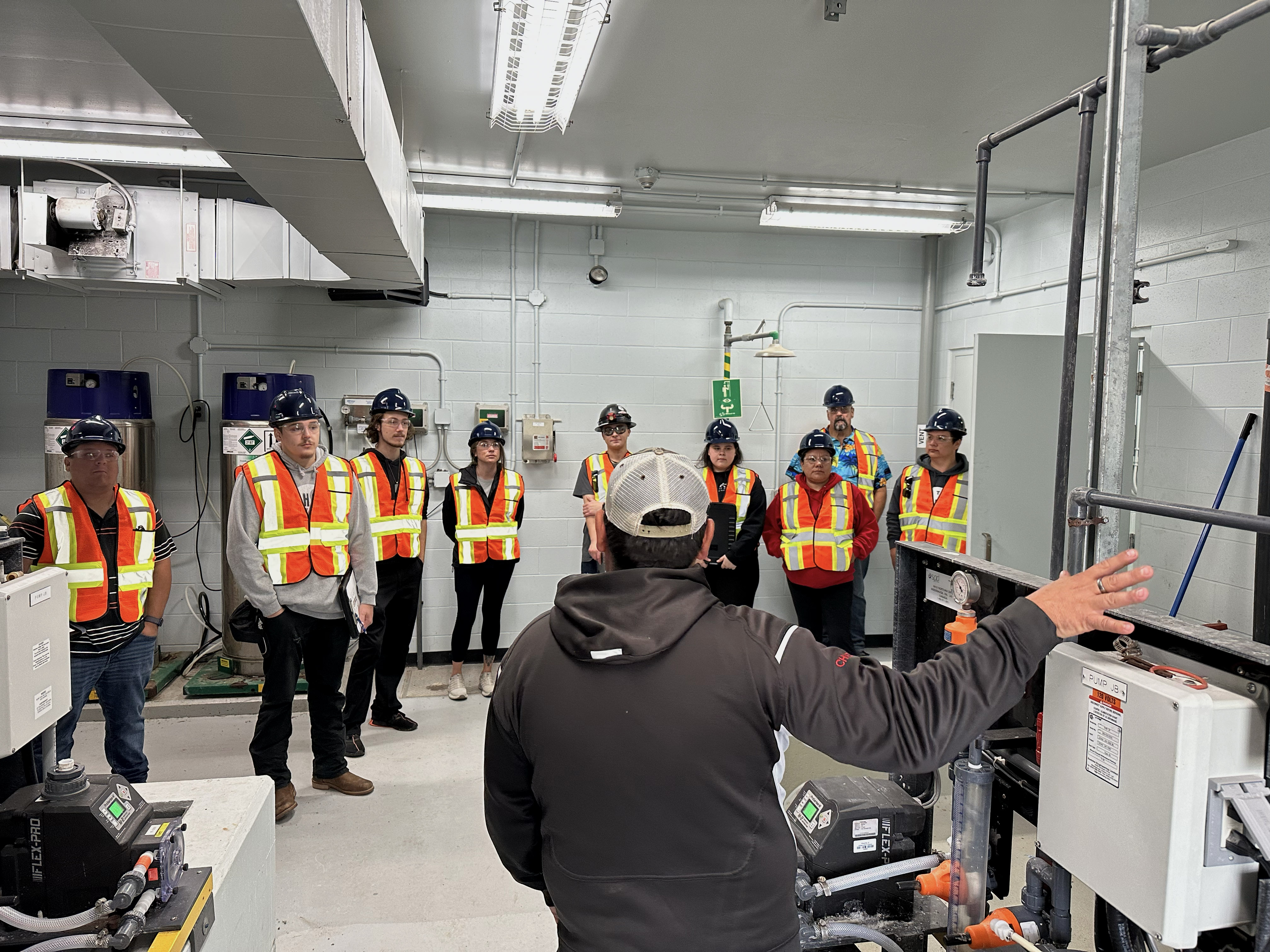 Water First Interns tour a Drinking Water Treatment Plant, gaining hands-on insight into water treatment processes