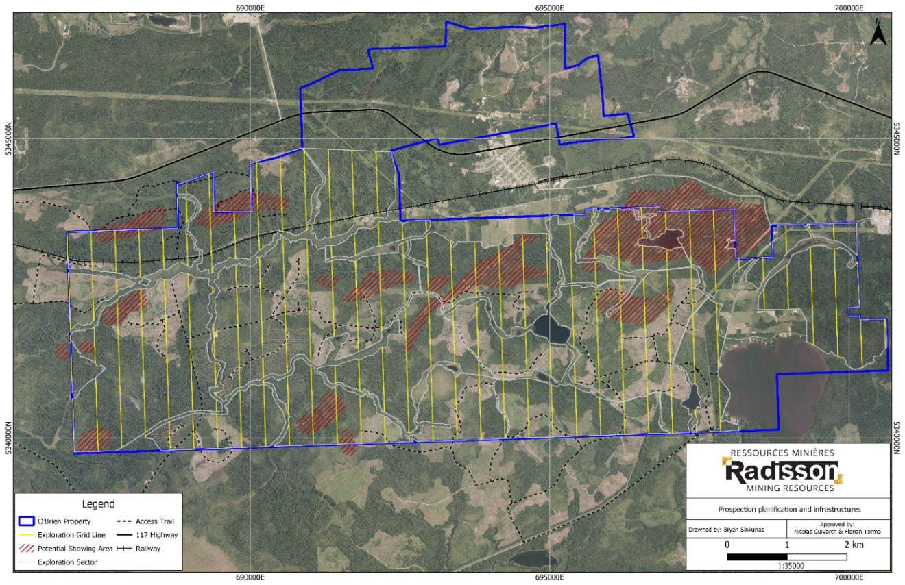 Prospecting plan and supporting infrastructure