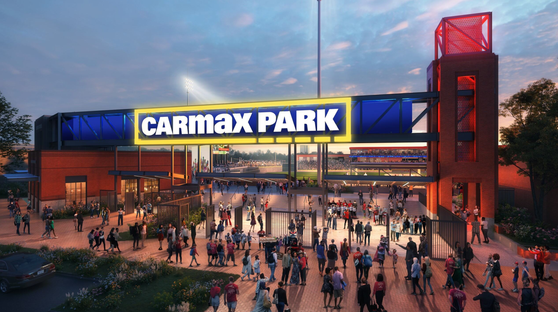 Richmond Flying Squirrels and CarMax announce new ballpark and entertainment venue as CarMax Park