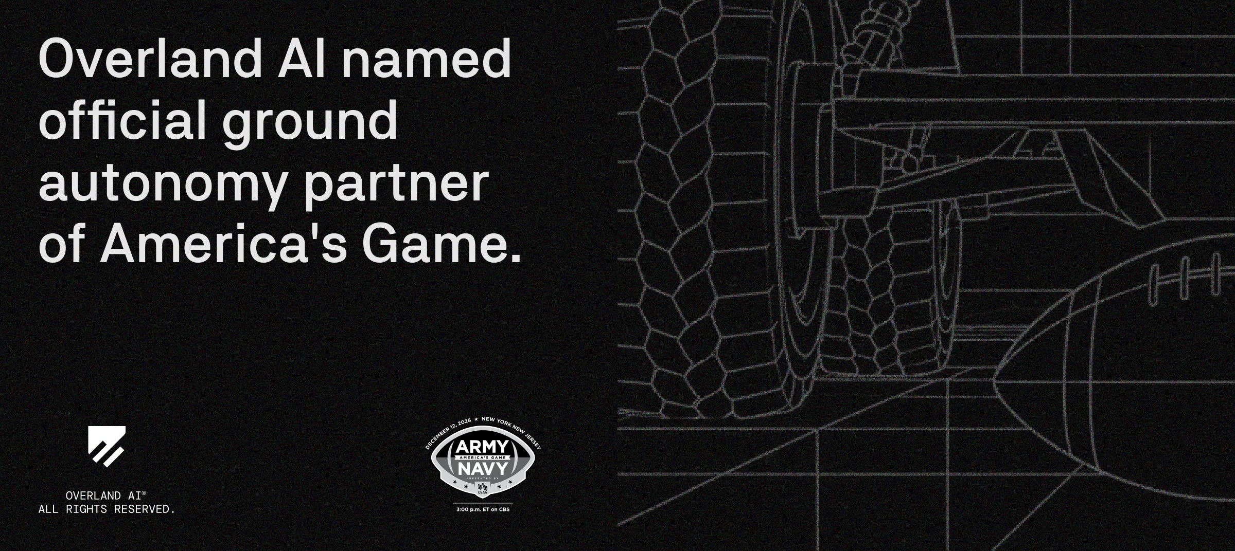 Overland AI Named Official Ground Autonomy Partner of the Army-Navy Game
