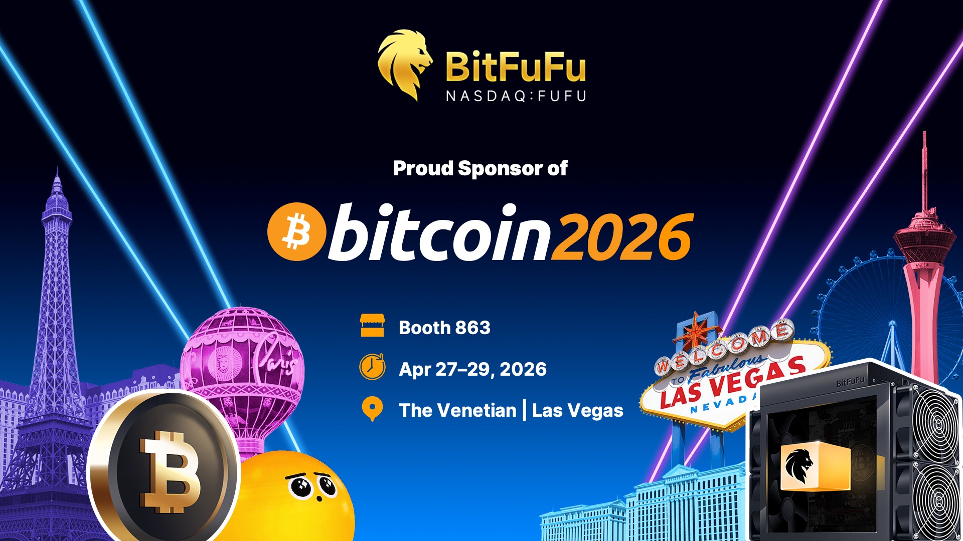 BitFuFu Returns to Bitcoin 2026 Las Vegas, Launches ANTMINER S21 XP Hosted Mining at $9.5/T