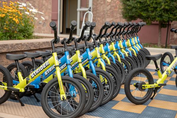 All Kids Bike Kindergarten PE Program includes a fleet of Strider Bikes, kickstands, helmets and curriculum