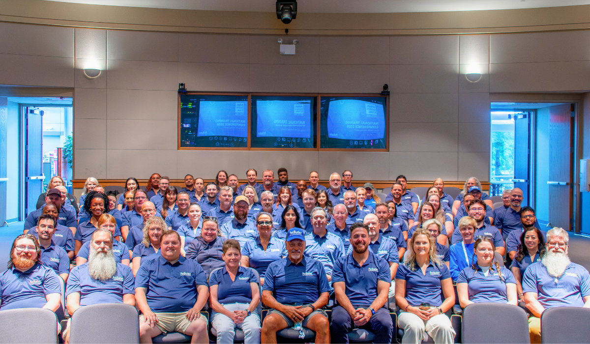 Group photo of Pet Butler franchise owners and support staff attending the 2026 National Training Conference in Naperville, Illinois.