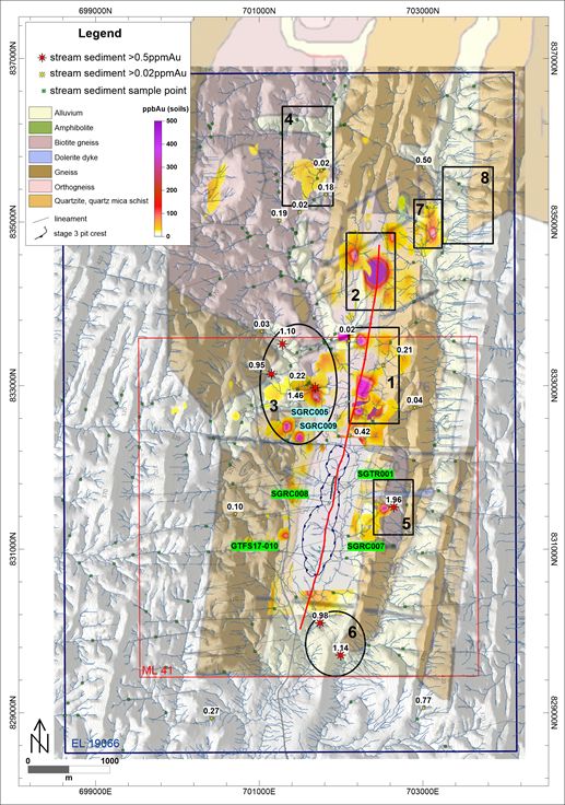 Figure 3: Geochemical and Drilling Location Plan