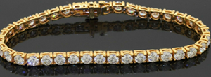 18K gold 10.20CTW VS diamond tennis bracelet, sold for $8,000 at last week’s SFLMaven Famous Thursday Night Auction