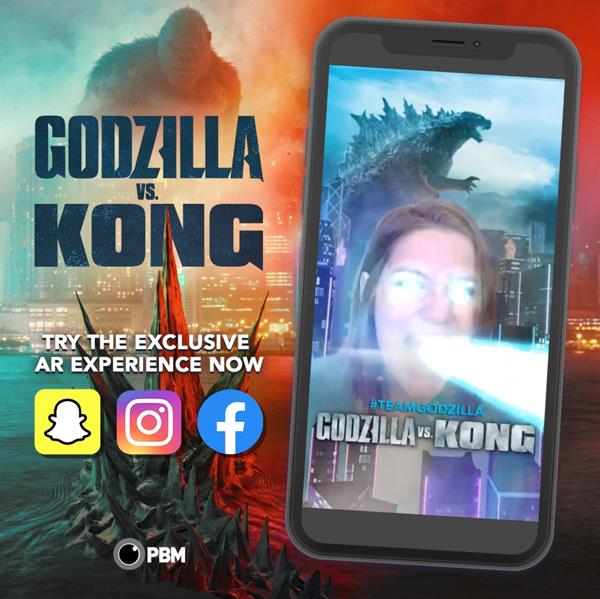 Godzilla vs Kong AR Lens