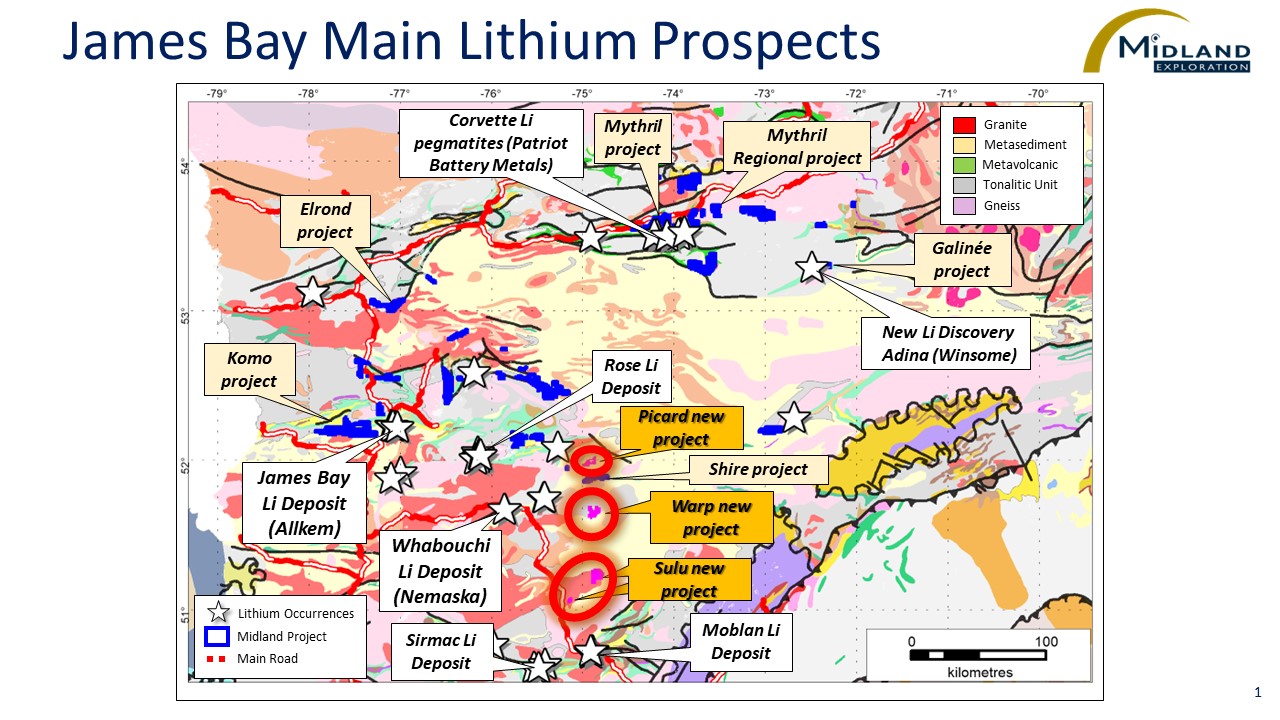 Figure 1 JB Main Lithium Prospects