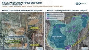 The Khundii Gold DistrictKhundii – Ulaan Tenements, Bayan Khundii Gold Deposit and Prospects Location Map
