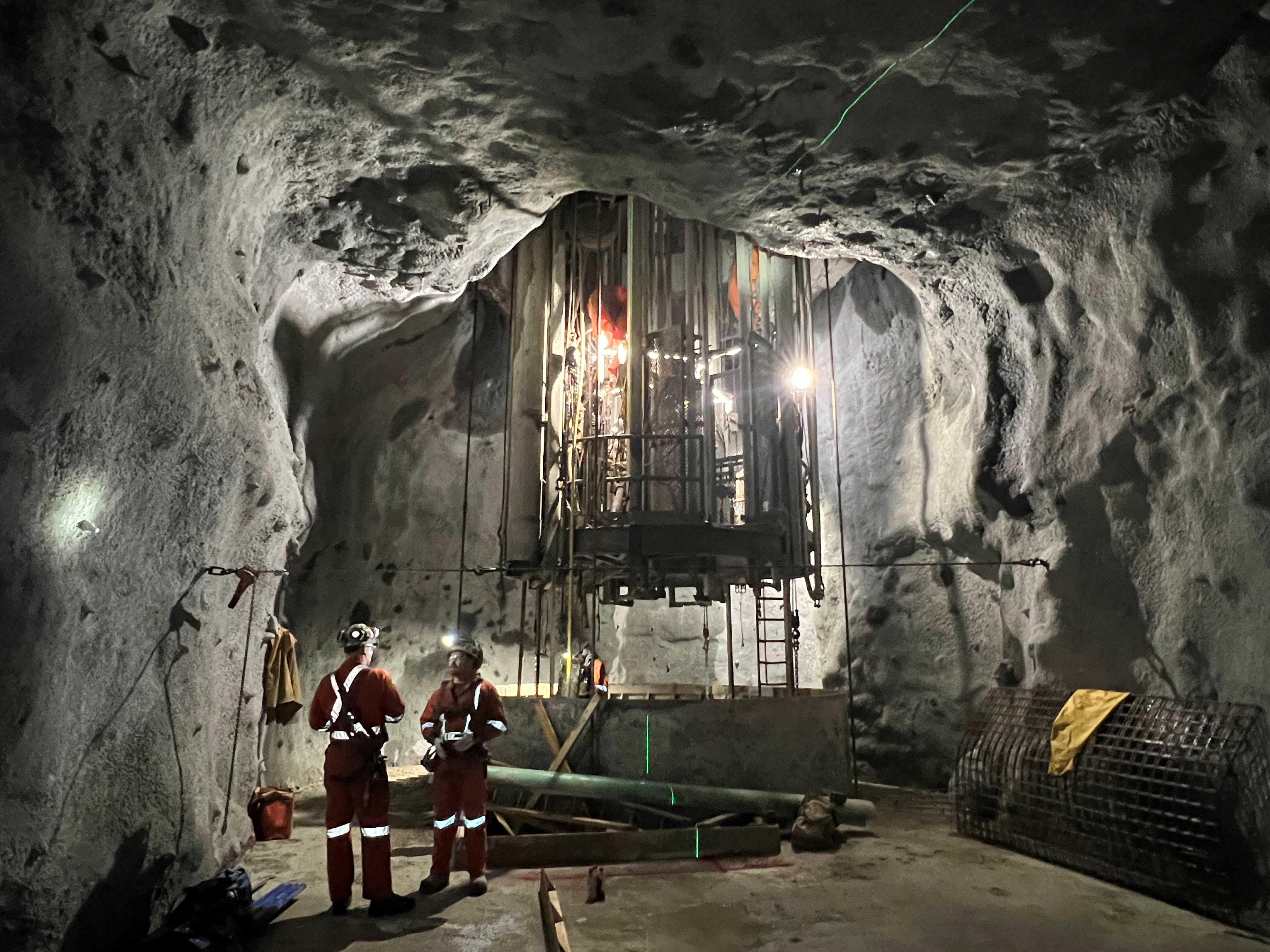 Island Gold 1050L shaft station with galloway - March 2025