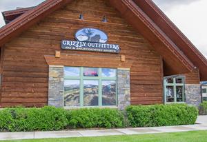 Exterior photo of Grizzly Outfitters store location in Big Sky Montana