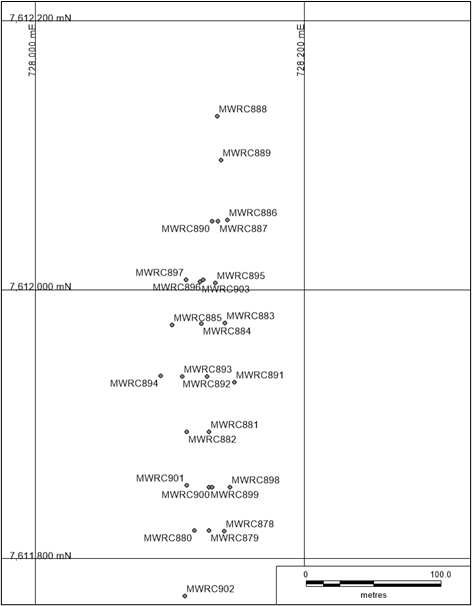Figure 4. Atlas Iron 2012 Drill Hole Collars