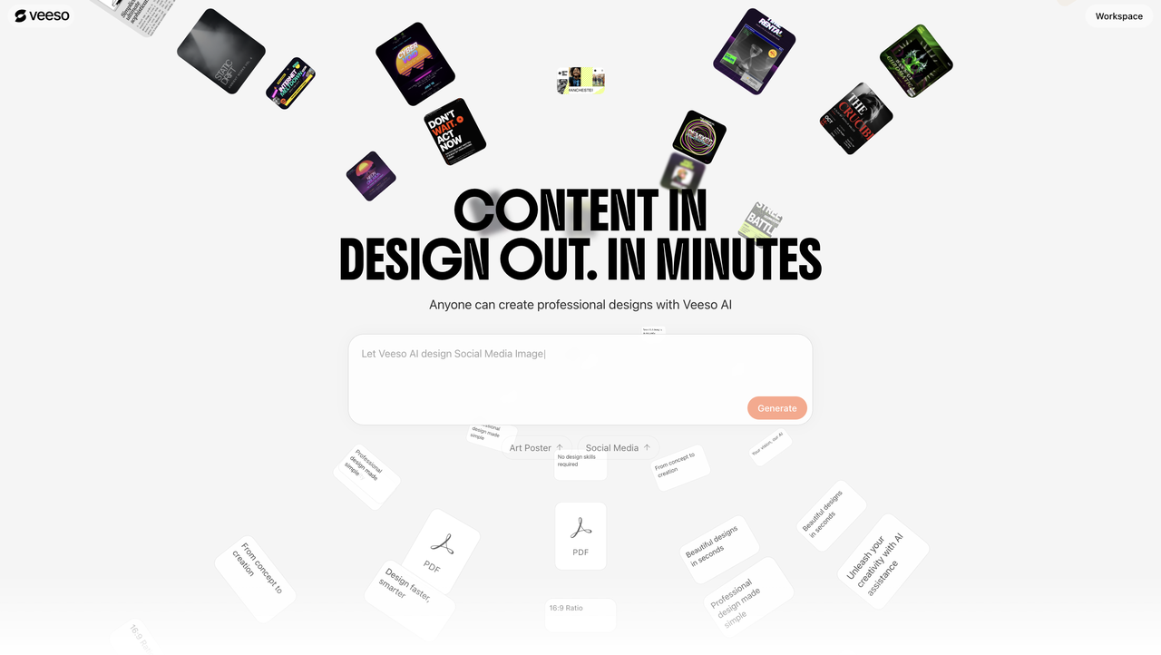 Veeso AI Design Out In Minutes