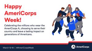 During this week, AmeriCorps celebrates the millions of Americans ages 18 to 55+, who have served with AmeriCorps and AmeriCorps Seniors. In nearly 40,000 locations right now, more than 200,000 people serve as members or volunteers across all 50 states and territories. To join the celebration, follow AmeriCorps on Facebook, Twitter and Instagram, and join the conversation by sharing pictures and stories on Twitter, using #AmeriCorpsWeek.