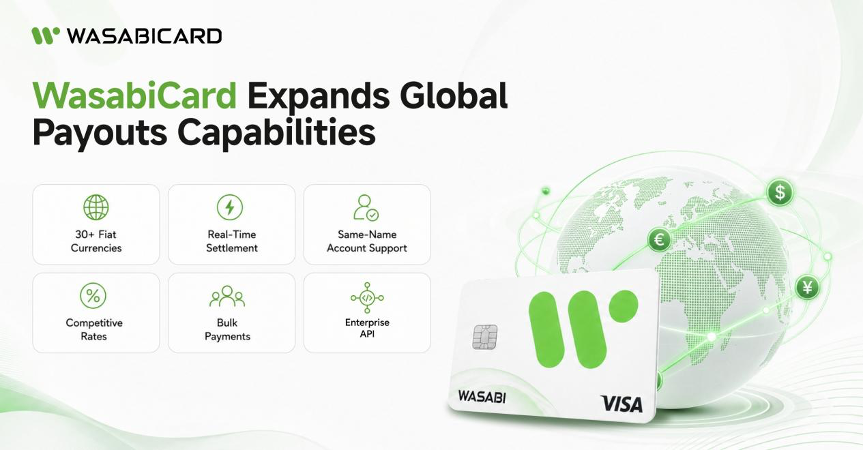WasabiCard Expands Global Payout Capabilities Across 30+ Fiat Currencies