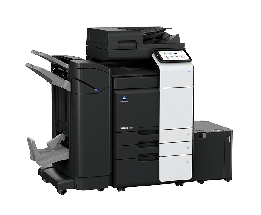 Konica Minolta’s bizhub 361i supports the modern workplace by offering true cloud scan workflow automation with an intuitive interface and mobile print support with access point capability.