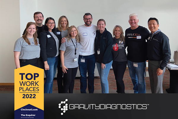 Gravity Diagnostics Named a Winner of Top Workplaces 2022