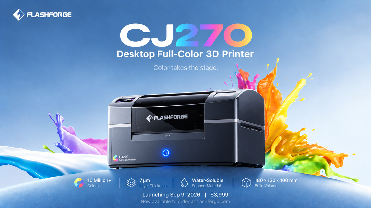 Flashforge CJ270 desktop full-color 3D printer