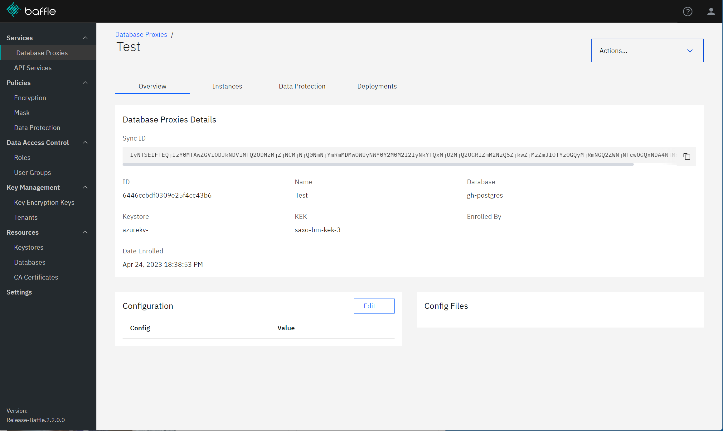 Baffle Database Proxy